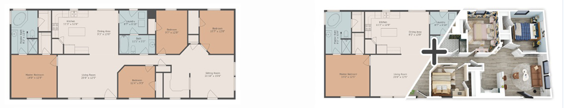 Real estate floor plan example